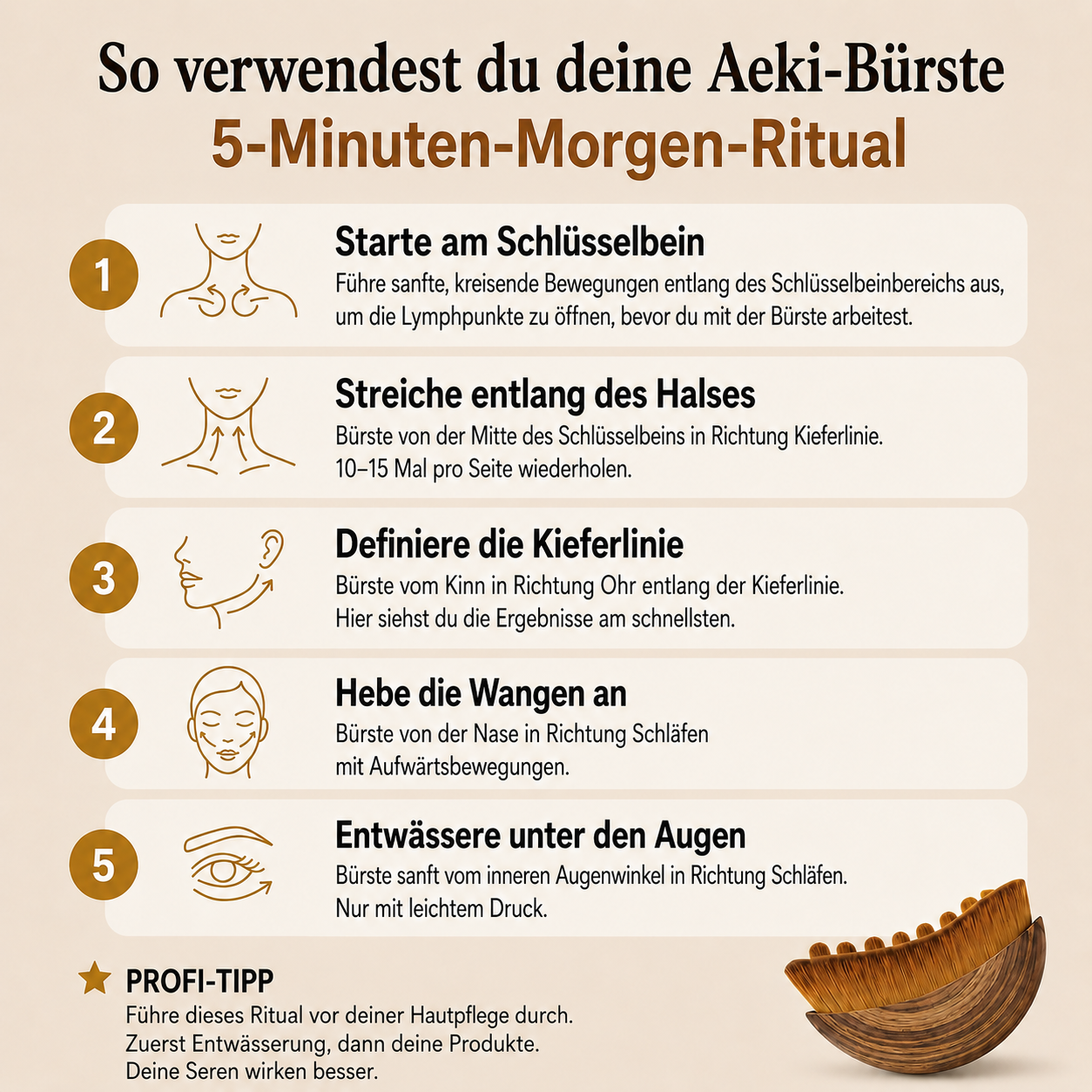 So verwendest du die Klenta-Bürste — 5-Minuten-Morgenritual